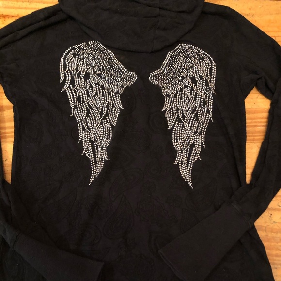 American vanity burnout hoodie with wings - Picture 1 of 5